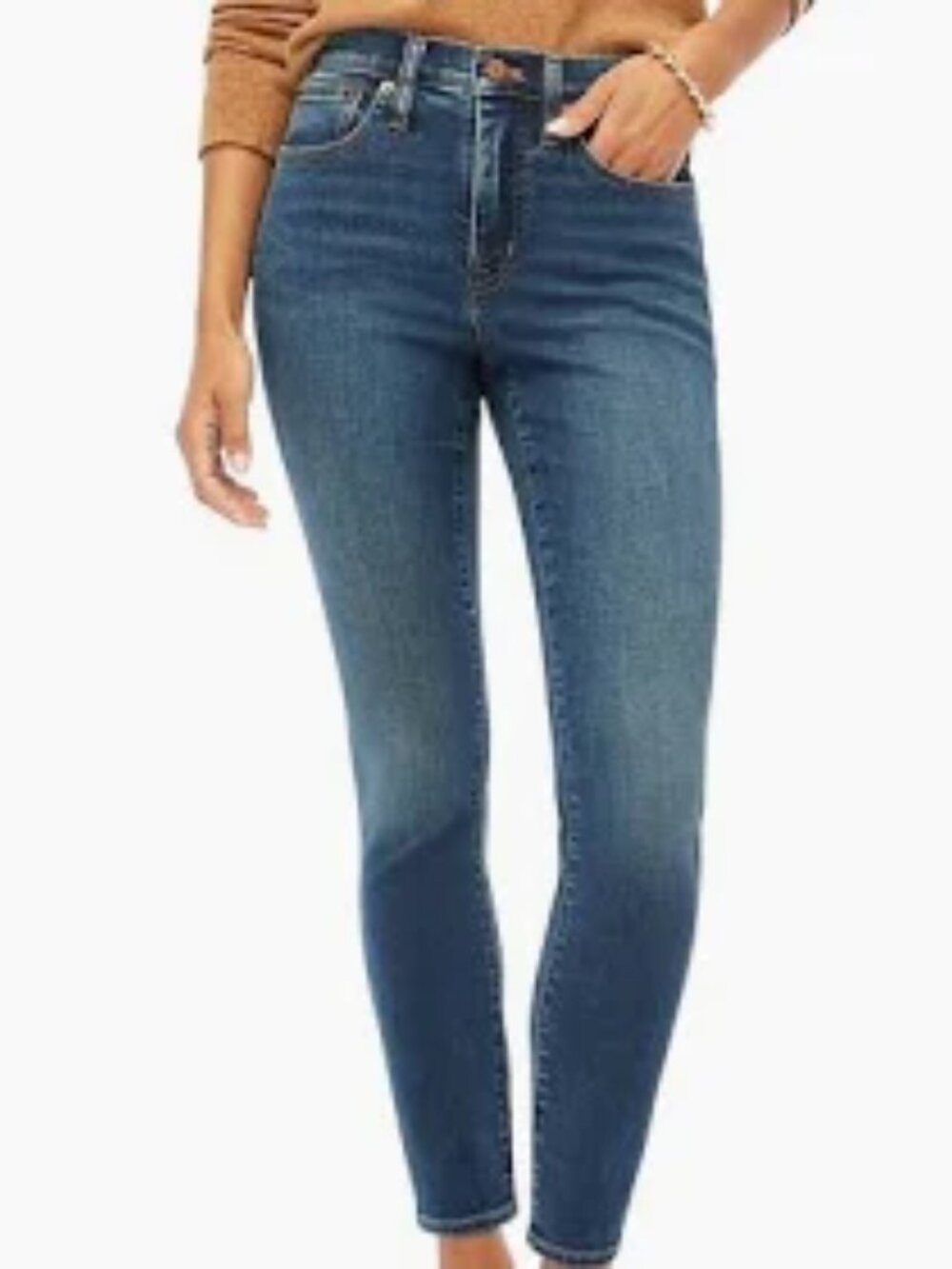 J. Crew Factory Women's  9" mid-rise skinny jean in NAVY STORM